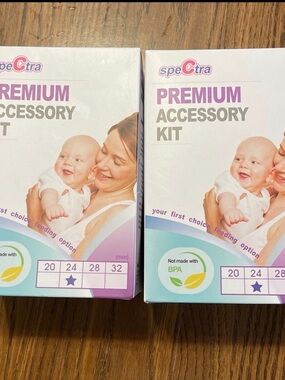 Set of 2 unopened breast pump supplies 24mm